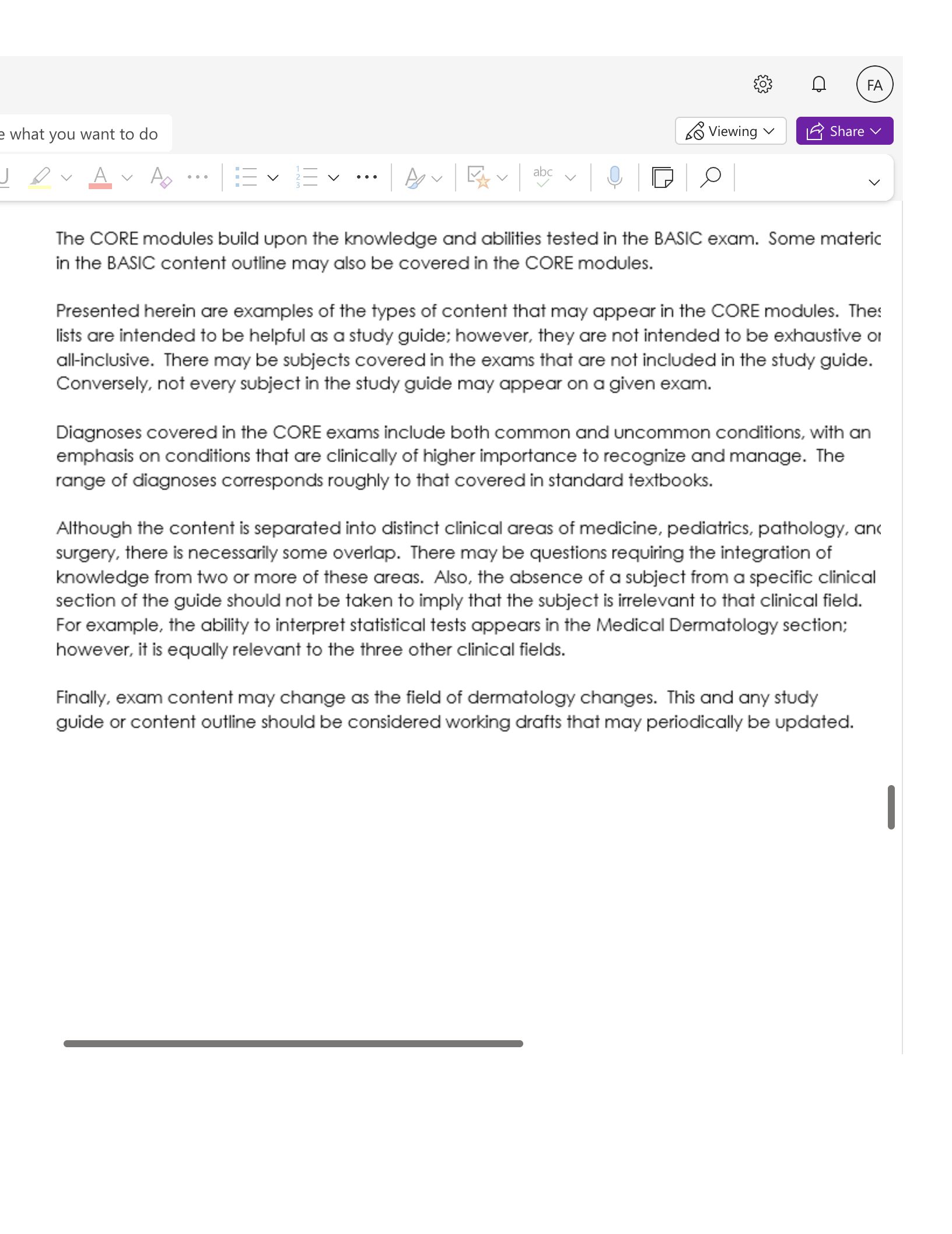 e what you want to do So Viewing v (FA LE Share v V v ¢ D The CORE modules build upon the knowledge and abilities tested in the BASIC exam. Some mater
