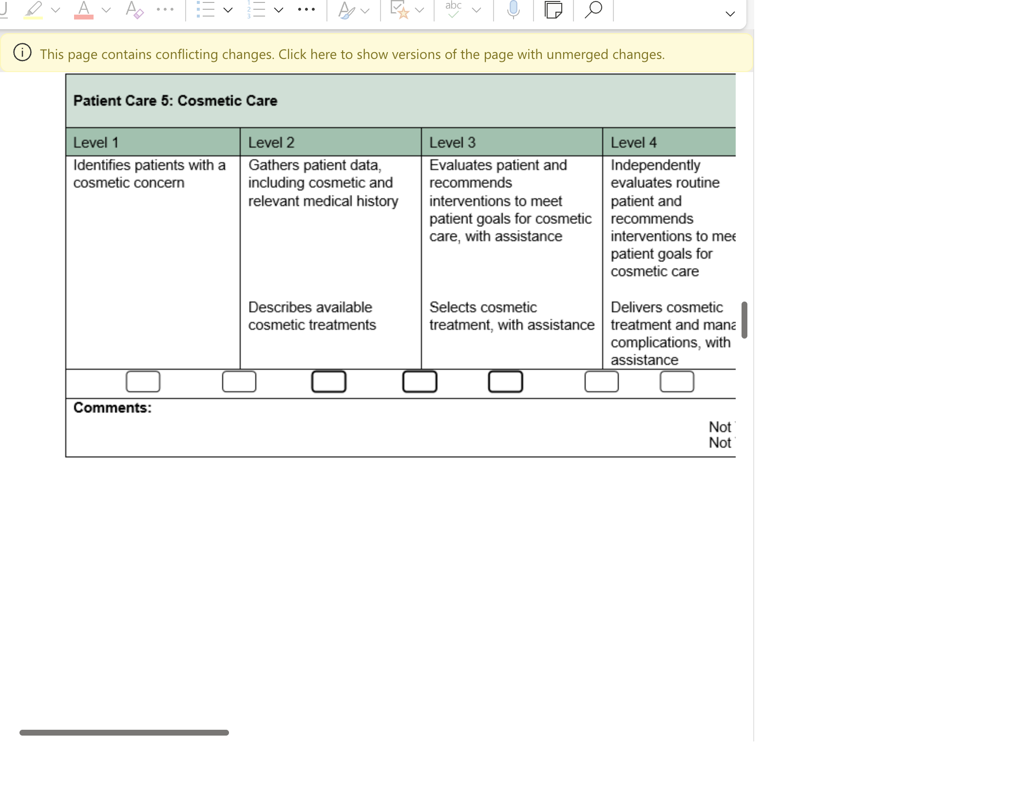 V V ... V abc v This page contains conflicting changes. Click here to show versions of the page with unmerged changes. V Patient Care 5: Cosmetic Care